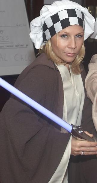 Gigi Edgley in a Jedi Costume