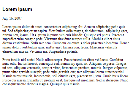 This is some random Lorem Ipsum text in MS word: Word Sample