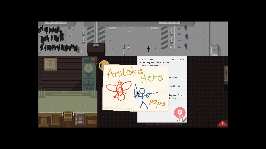 Papers, Please Gameplay Part 2, Day 2 - Terrorist Attack! 