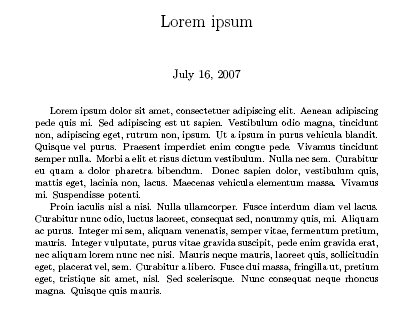LaTex Sample
